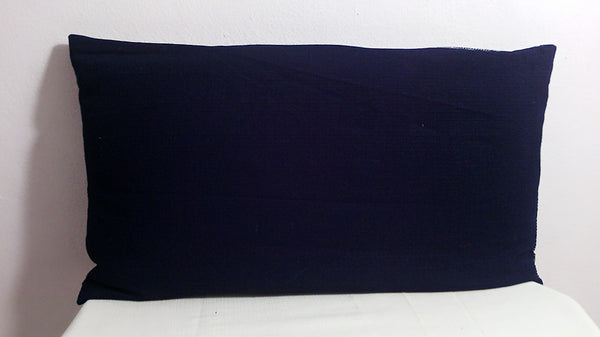 Hmong Indigo Pillow Cover - Navy Batik Throw Pillow